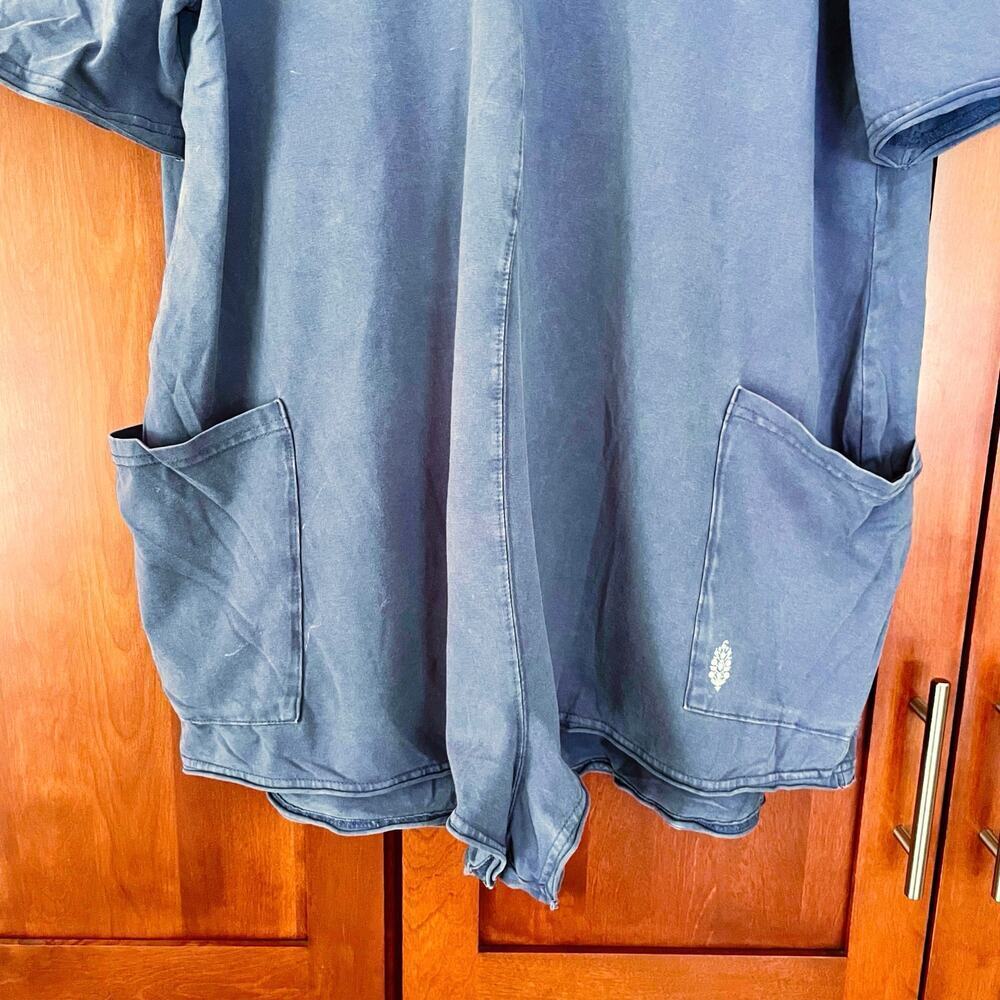 Free People Movement Hot Shot Tee Romper Blue Indigo Size Large - Picture 7 of 13